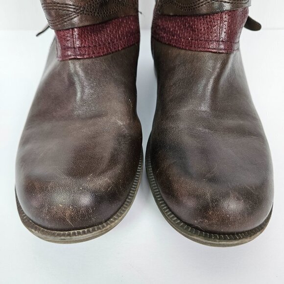 Rockport | Cobb Hill Collection Brunswick Cuff Red/Brown Leather Ankle Boot 9.5 - Picture 3 of 10